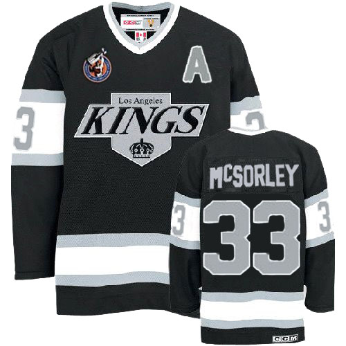 Kinder Los Angeles Kings Eishockey Trikot Marty Mcsorley #33 Authentic Throwback Schwarz CCM